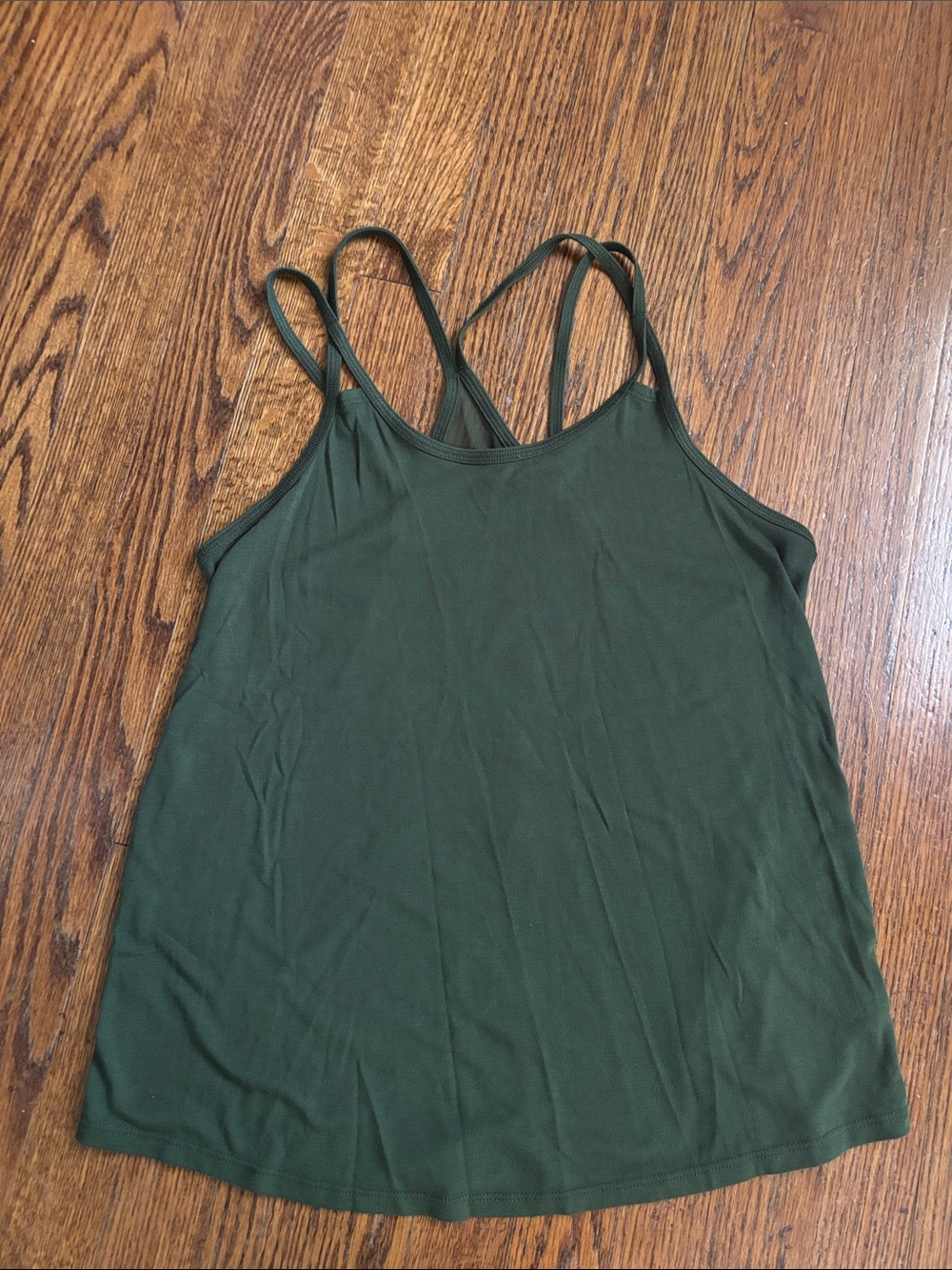 Double Strap Olive Green Tank